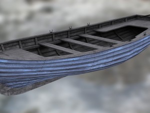 boat yawl 6 oars Modèle 3D