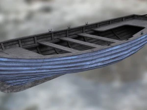 boat yawl 6 oars 3D Model