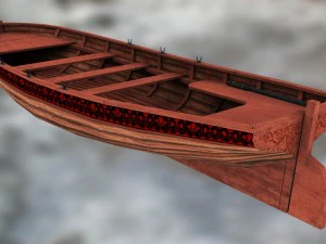 boat yawl 6 oars 3D Model