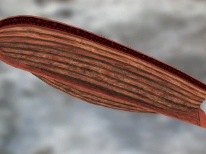 boat yawl 6 oars 3D Model