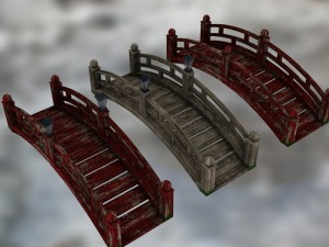 wooden bridge 3D 模型