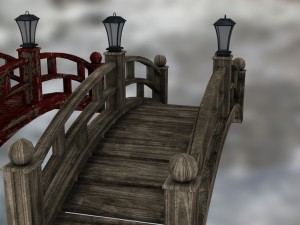 wooden bridge 3Dモデル