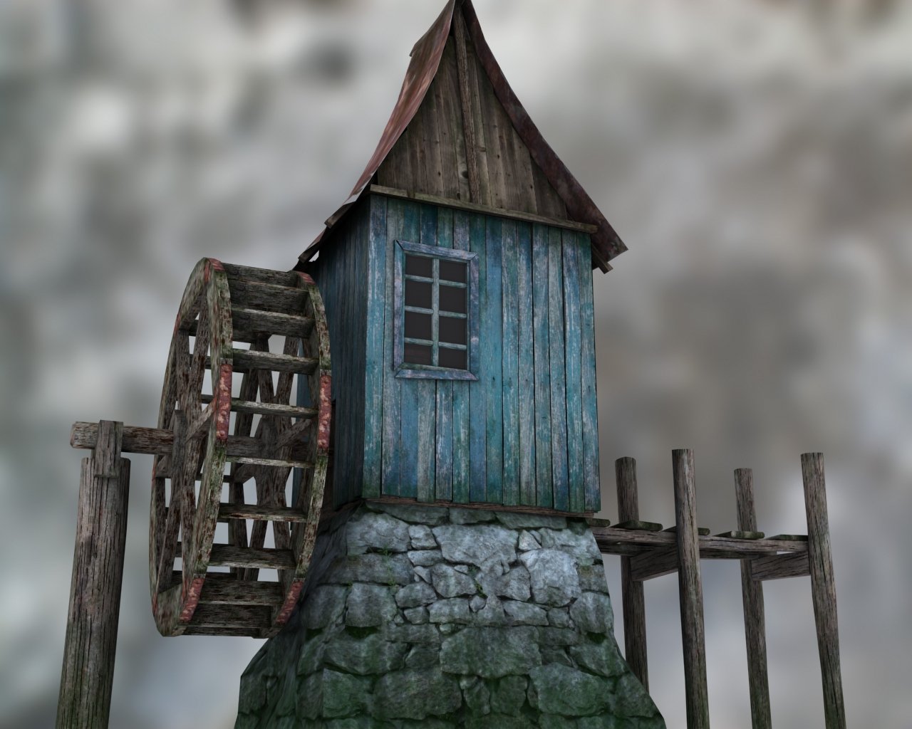 Д милл. Watermill 3d. Watermill 3d model. Mill 3d. Nokia Watermill 3d models.