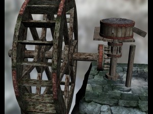 water mill 3D मॉडल