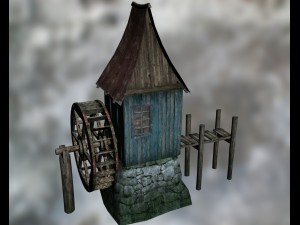 water mill 3D मॉडल