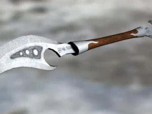 &eacute;p&eacute;e 2 lames Modèle 3D