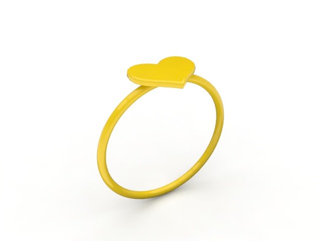 ring heart gold Modelo 3D .c4d .max .obj .3ds .fbx .stl .blend 