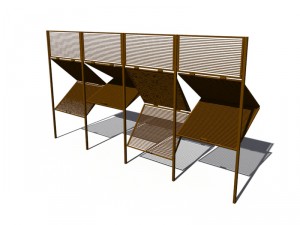 sliding louvre screens Modello 3D
