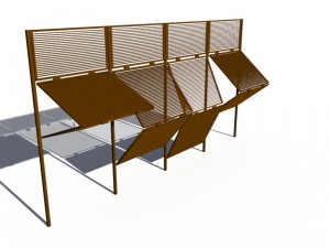 sliding louvre screens Modello 3D