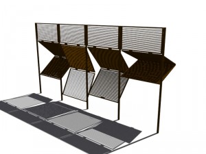 sliding louvre screens Modello 3D