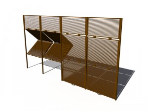 sliding louvre screens Modello 3D