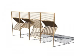 verschiebbare Lamellenschirme 3D Modell