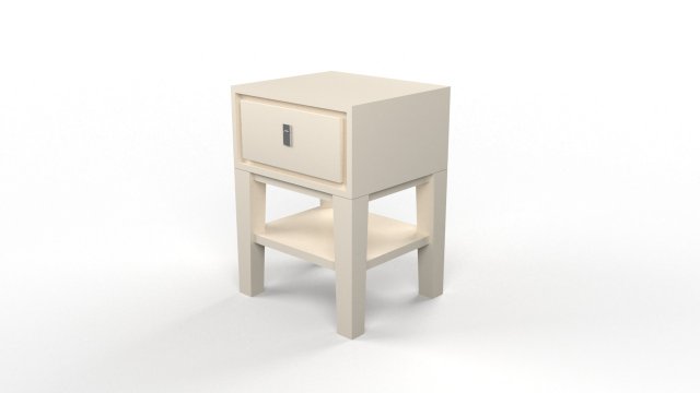 niche nightstand - white 3D Model .c4d .max .obj .3ds .fbx .stl .blend 