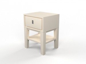 niche nightstand - white Modelo 3D
