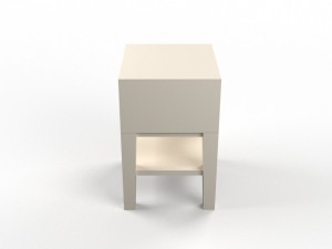 niche nightstand - white 3D Model