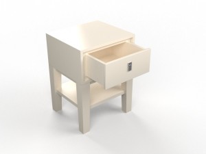 niche nightstand - white 3D Model