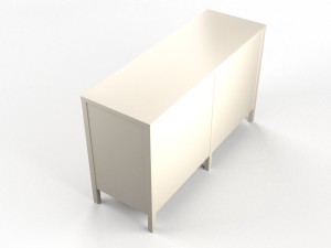 niche 6-drawer dresser - white 3D 모델