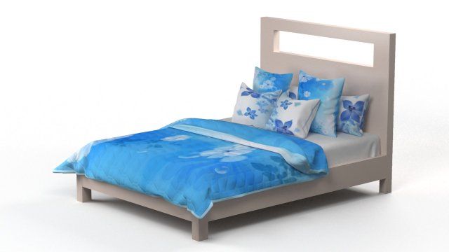 bed Model 3D .c4d .max .obj .3ds .fbx .stl .blend 