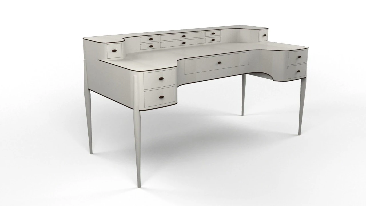 desk table 3D Model .c4d .max .obj .3ds .fbx .stl .blend