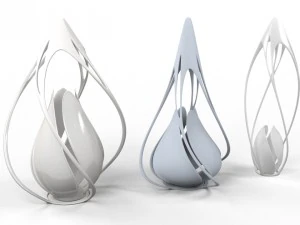 फूलदान-दीपक जैविक 3D मॉडल