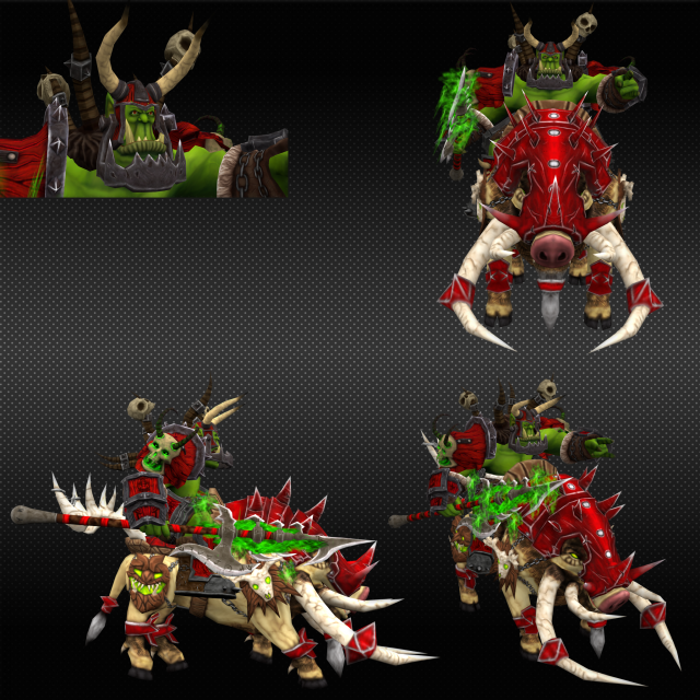 orc boar rider 3D Model .c4d .max .obj .3ds .fbx .stl .blend 