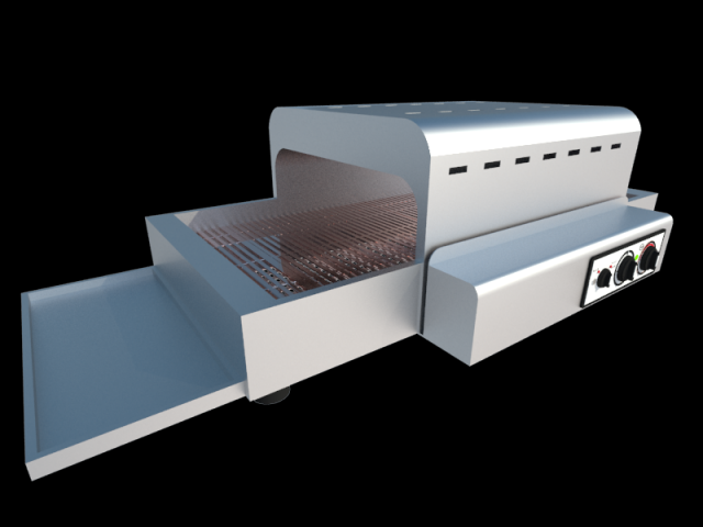 toaster horizontal tunnel Model 3D .c4d .max .obj .3ds .fbx .stl .blend 