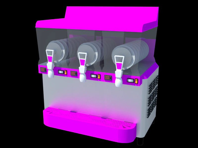 slush machine triple 3D Model .c4d .max .obj .3ds .fbx .stl .blend 