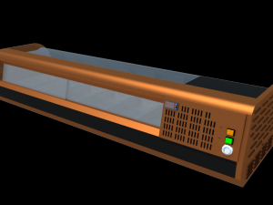 countertop refrigerated display case copper 3D 모델
