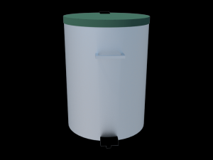 trash bin with pedal stainless steel Modelo 3D
