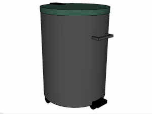 trash bin with pedal stainless steel Modelo 3D