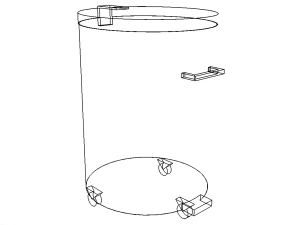 trash bin with pedal stainless steel 3D Model