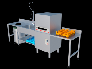 laundry area with dishwasher fagor fi 80 3D Model