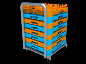 carriage transport of dishwasher baskets mod50 3Dモデル