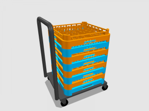 carriage transport of dishwasher baskets mod50 3Dモデル