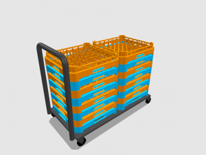 carriage transport of dishwasher baskets mod100 3D 모델