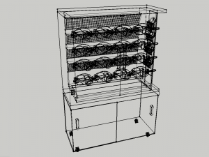 rotisserie chicken 4 spits 3D Model