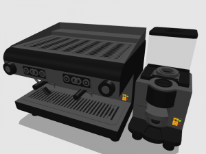 espresso coffee machines 3 colors 3D 모델