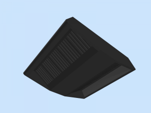 set of 3 central hoods 3D Model