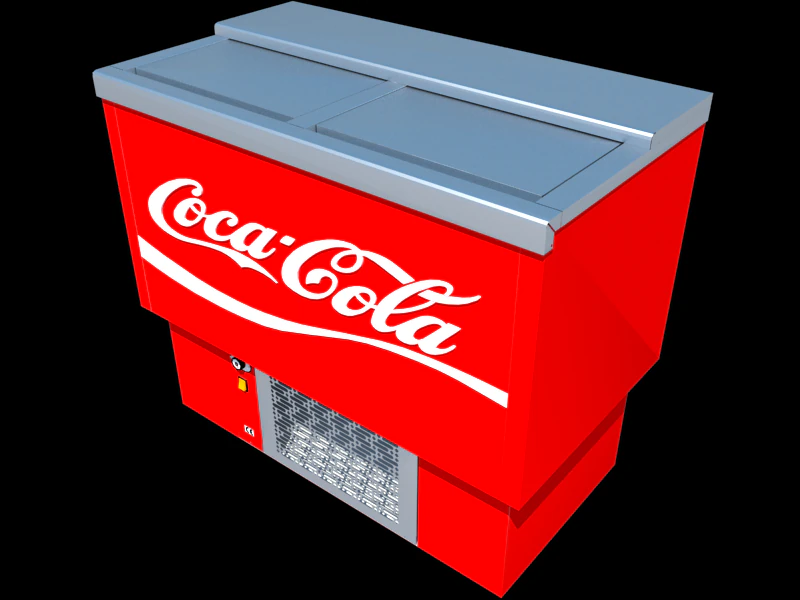 bottle cooler horizontal standard coca-cola 3D Model .c4d .max .obj .3ds .fbx .stl .blend