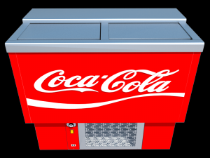 bottle cooler horizontal standard coca-cola 3D Модель
