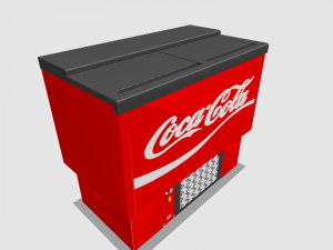 bottle cooler horizontal standard coca-cola 3D Модель
