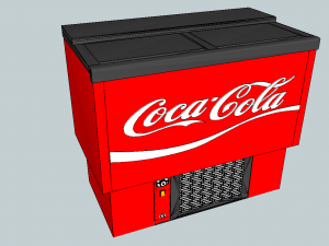 bottle cooler horizontal standard coca-cola 3D Модель