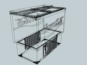 bottle cooler horizontal standard coca-cola 3D Модель