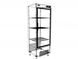 refrigerator cabinet exhibitor 1 door 3D Модель
