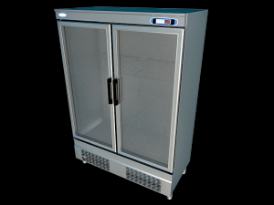 refrigerator cabinet exhibitor 2 door 3D Model