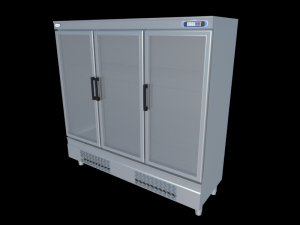 refrigerator cabinet exhibitor 3 door 3D Model