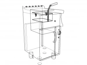 industrial fryer 11 liters 3D Model