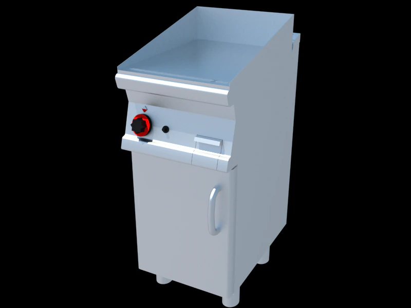 industrial griddle 40 cm 3D Model .c4d .max .obj .3ds .fbx .stl .blend 