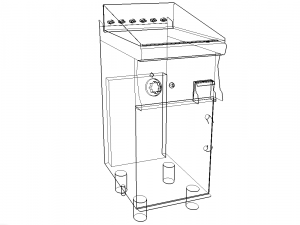 industrial griddle 40 cm 3D Modell