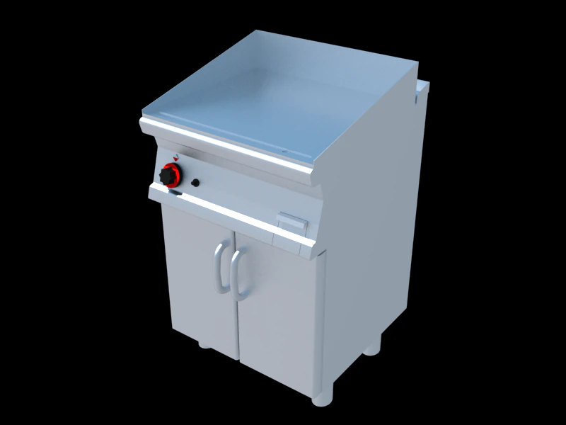 industrial griddle 60 cm 3D Model .c4d .max .obj .3ds .fbx .stl .blend